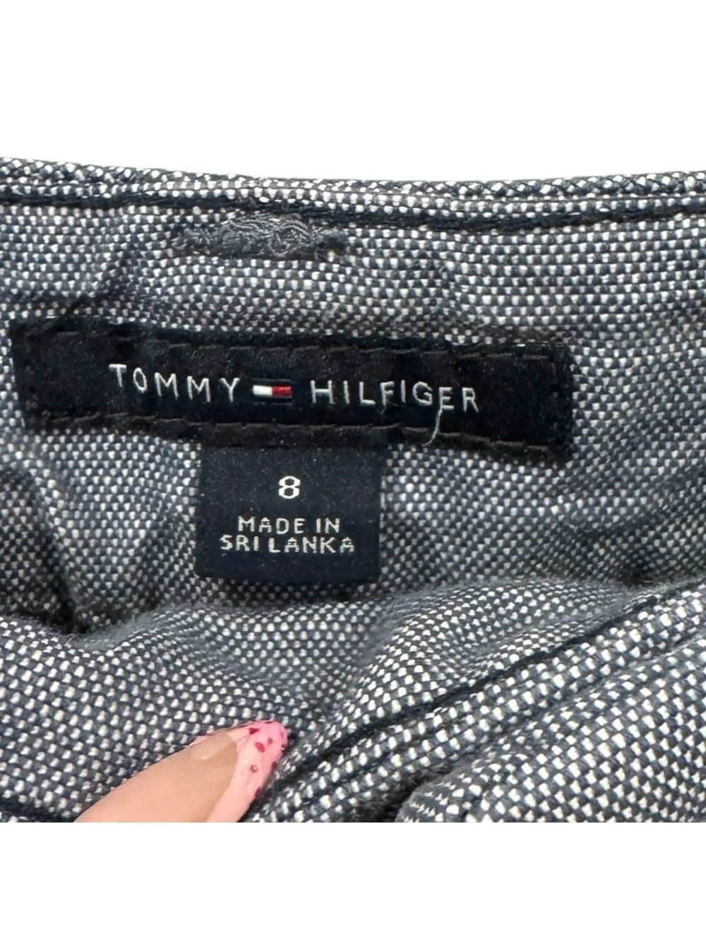 TOMMY HILFIGER Women's Bluish Gray Casual Bermuda Shorts Size 8